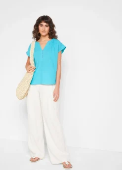 bonprix Blouse en gaze 100% coton|Femme Chemisiers