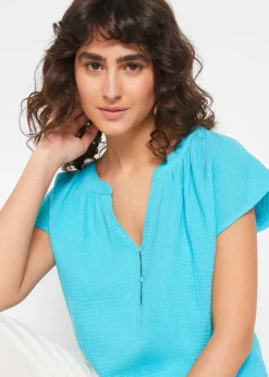 bonprix Blouse en gaze 100% coton|Femme Chemisiers