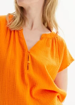 bonprix Blouse en gaze 100% coton|Femme Chemisiers