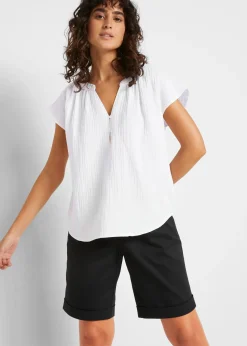 Femme bonprix Chemisiers|Blouse en gaze 100% coton