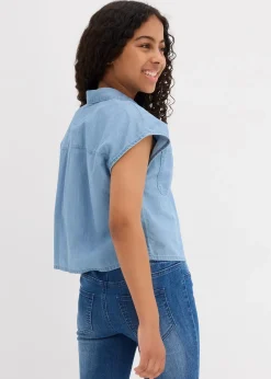 bonprix Blouse en jean, coton fluide|Enfant Vêtements Enfant|Filles 9-16 Ans·T-Shirts & Chemisiers