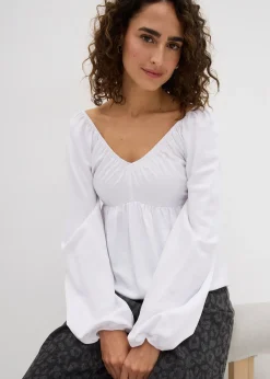 bonprix Blouse en jersey|Femme Chemisiers