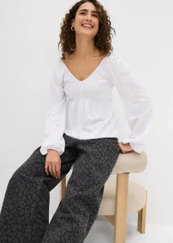 bonprix Blouse en jersey|Femme Chemisiers