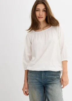 Femme bonprix T-Shirts & Tops|Blouse en jersey 100% coton