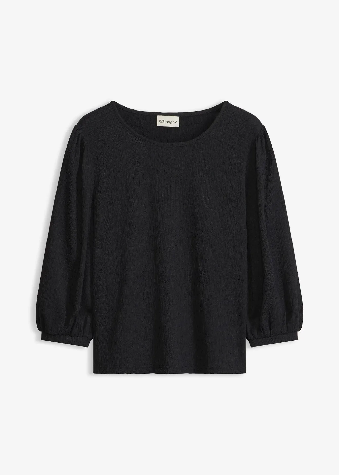 bonprix Blouse en jersey crêpe texturé|Femme T-Shirts & Tops