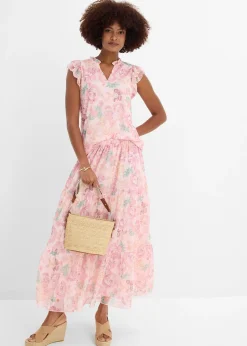 bonprix Blouse en mesh doux|Femme T-Shirts & Tops