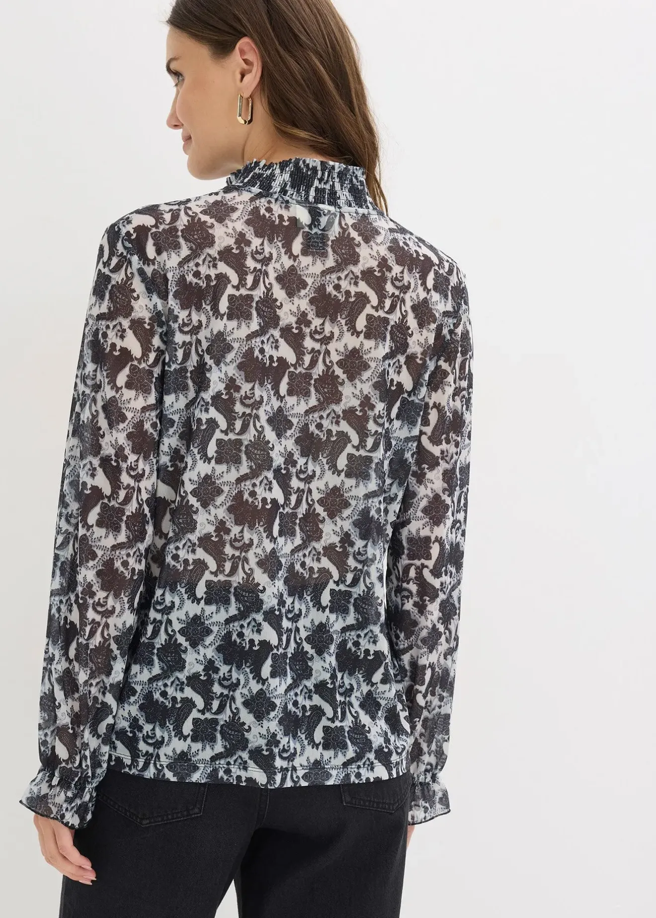 bonprix Blouse en mesh fin|Femme T-Shirts & Tops