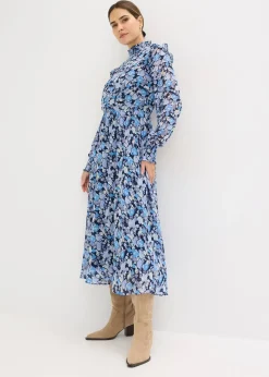 bonprix Blouse en mousseline à col montant|Femme Tailles Petite|Robes