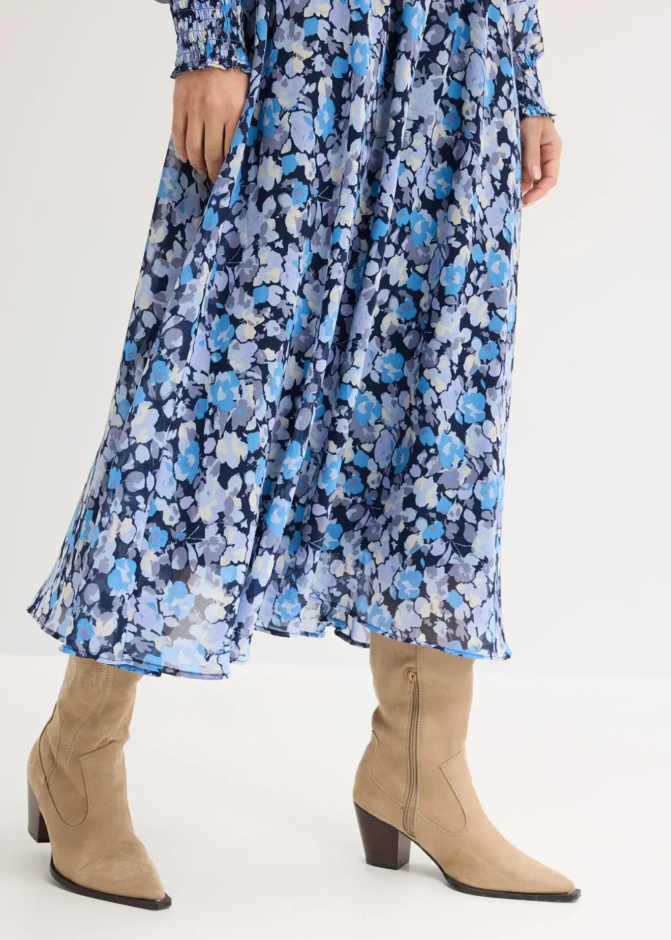 bonprix Blouse en mousseline à col montant|Femme Tailles Petite|Robes