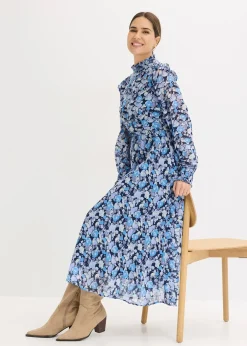 bonprix Blouse en mousseline à col montant|Femme Tailles Petite|Robes