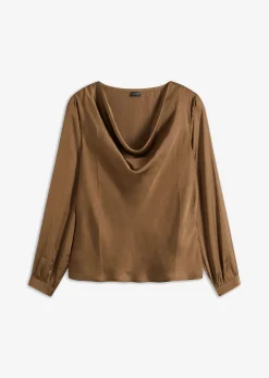 bonprix Blouse en satin fin|Femme Chemisiers