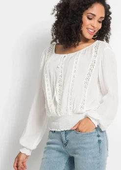 bonprix Blouse en viscose douce|Femme Chemisiers