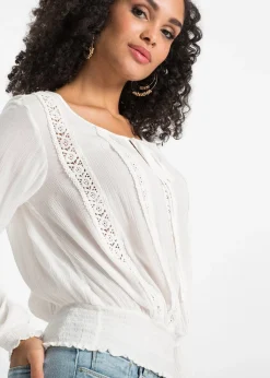 bonprix Blouse en viscose douce|Femme Chemisiers