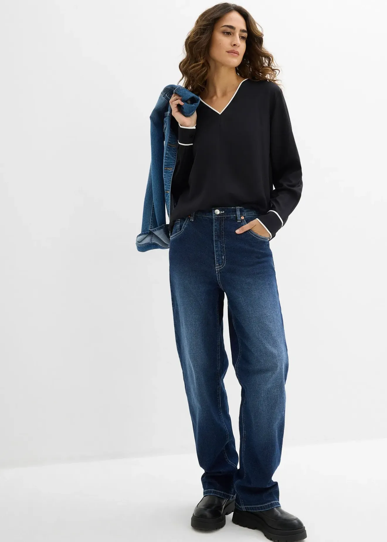 bonprix Blouse en viscose fluide|Femme Chemisiers