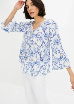 bonprix Blouse en viscose texturée|Femme Chemisiers
