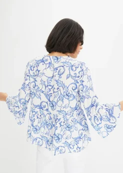 bonprix Blouse en viscose texturée|Femme Chemisiers