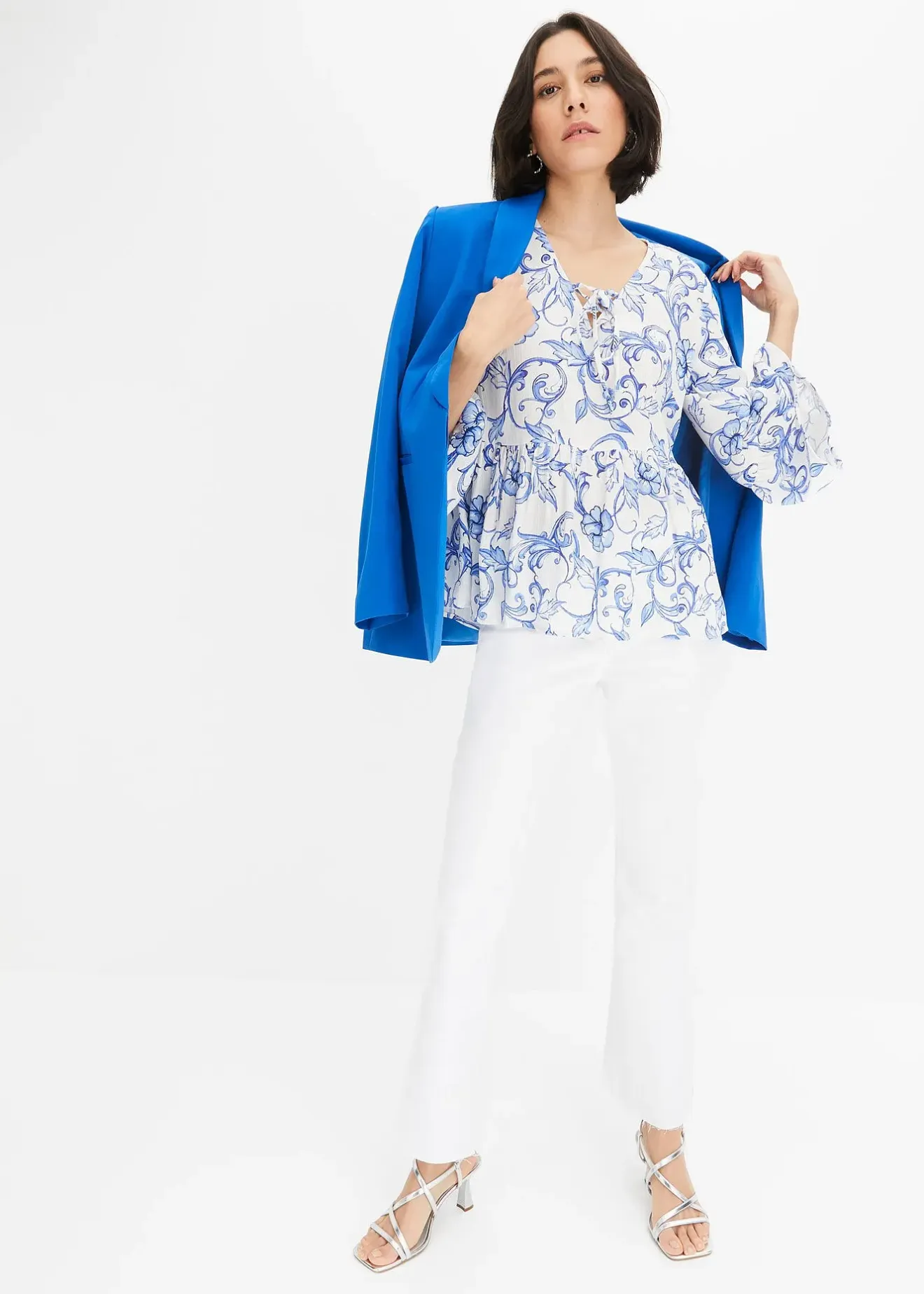 bonprix Blouse en viscose texturée|Femme Chemisiers