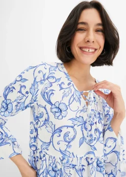 bonprix Blouse en viscose texturée|Femme Chemisiers