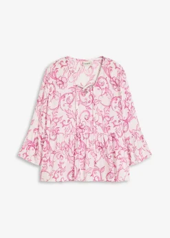 Femme bonprix Chemisiers|Blouse en viscose texturée