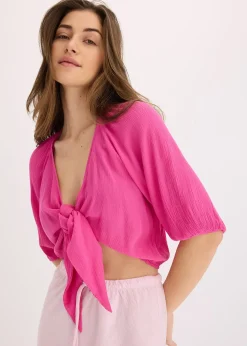 bonprix Blouse fluide en jersey viscose|Femme Chemisiers
