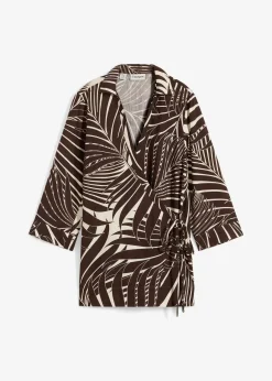 bonprix Blouse kimono aspect lin|Femme Chemisiers