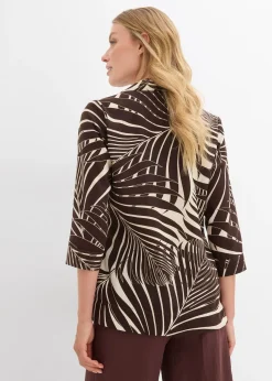 bonprix Blouse kimono aspect lin|Femme Chemisiers