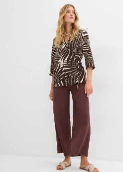 bonprix Blouse kimono aspect lin|Femme Chemisiers