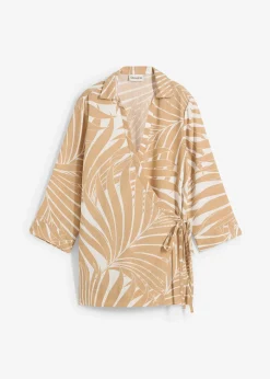 Femme bonprix Chemisiers|Blouse kimono aspect lin