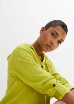 bonprix Blouse légère en gaze de coton|Femme Chemisiers