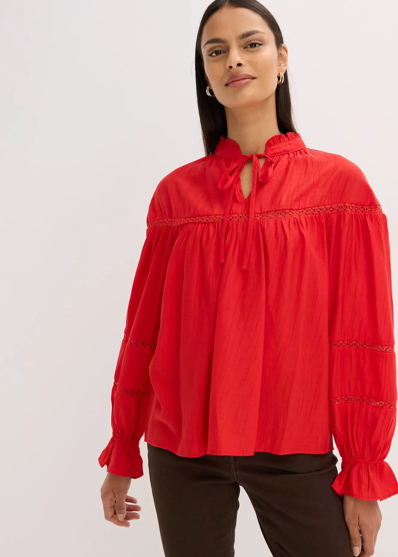 bonprix Blouse légère en viscose mélangée|Femme Chemisiers