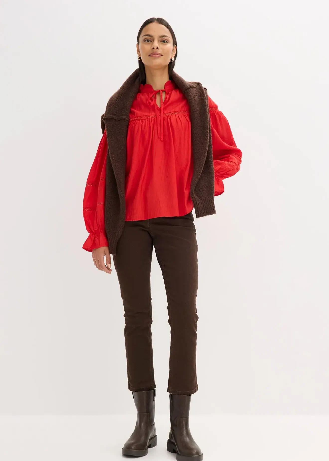 bonprix Blouse légère en viscose mélangée|Femme Chemisiers