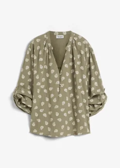 bonprix Blouse légère et oversize en gaze de coton|Femme Chemisiers