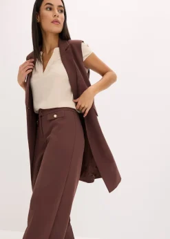 Femme bonprix Chemisiers|Blouse manches courtes ample en satin avec épaules descendues