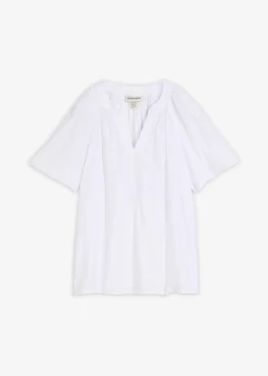 Femme bonprix Chemisiers|Blouse manches courtes, effet froissé