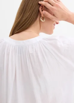 Femme bonprix Chemisiers|Blouse manches courtes, effet froissé