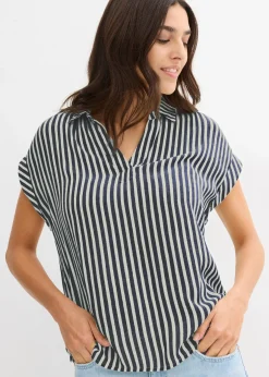 Femme bonprix Chemisiers|Blouse manches courtes en viscose fluide