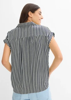 Femme bonprix Chemisiers|Blouse manches courtes en viscose fluide