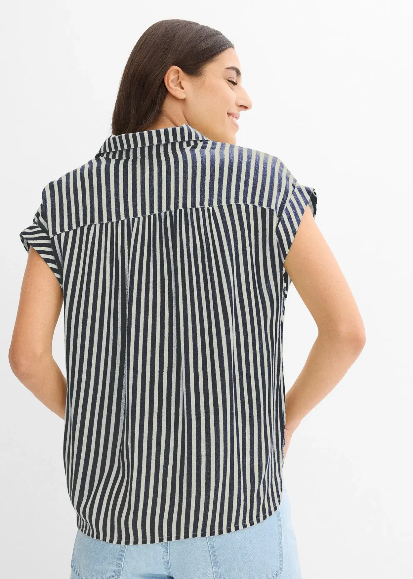 Femme bonprix Chemisiers|Blouse manches courtes en viscose fluide