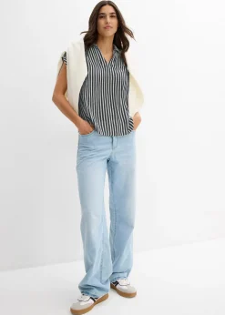 Femme bonprix Chemisiers|Blouse manches courtes en viscose fluide