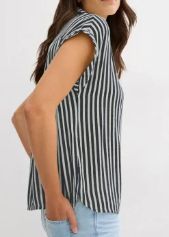 Femme bonprix Chemisiers|Blouse manches courtes en viscose fluide