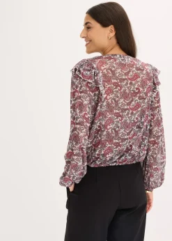 bonprix Blouse manches longues|Femme T-Shirts & Tops