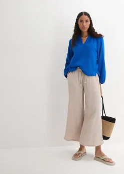 bonprix Blouse oversize en gaze de coton|Femme Chemisiers