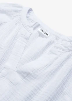 bonprix Blouse oversize en gaze de coton|Femme Chemisiers