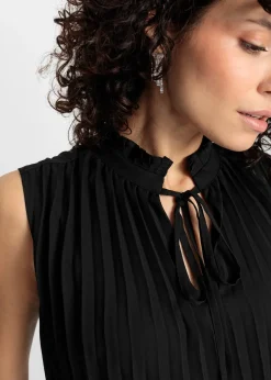 Femme bonprix Chemisiers|T-Shirts & Tops|Blouse plissée sans manches