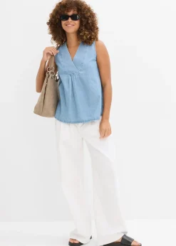 bonprix Blouse sans manches en jean|Femme Chemisiers|T-Shirts & Tops