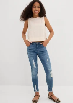 bonprix Blouse sans manches en lin mélangé rafraîchissant|Enfant Vêtements Enfant|Filles 9-16 Ans·T-Shirts & Chemisiers