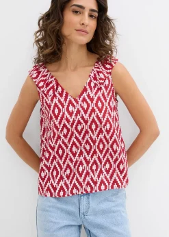bonprix Blouse sans manches en viscose fluide|Femme Chemisiers|T-Shirts & Tops