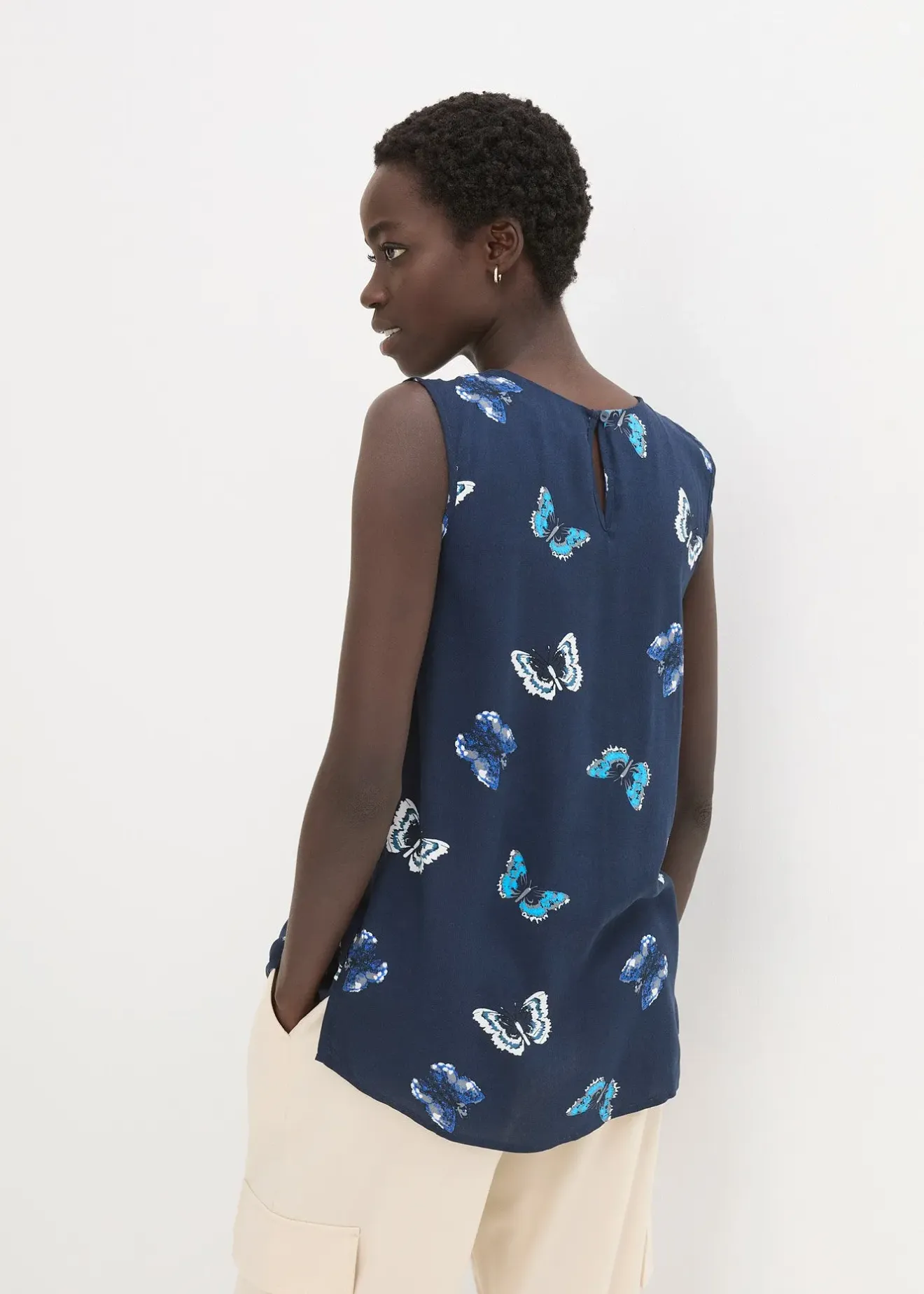 bonprix Blouse sans manches en viscose fluide|Femme Chemisiers|T-Shirts & Tops