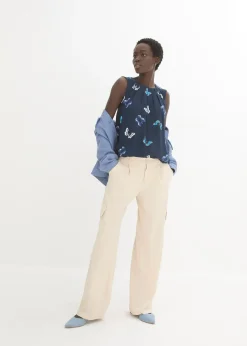 bonprix Blouse sans manches en viscose fluide|Femme Chemisiers|T-Shirts & Tops