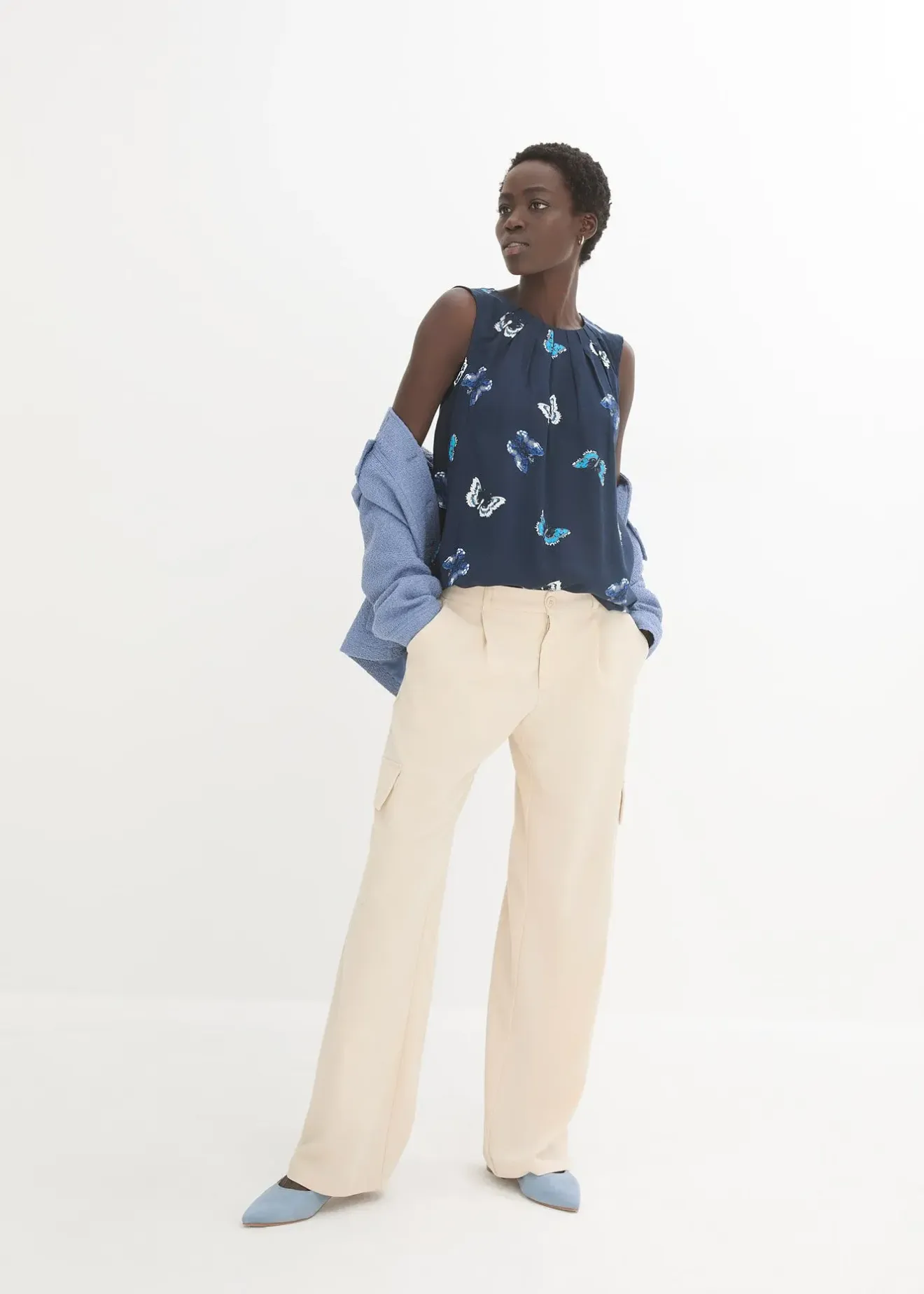 bonprix Blouse sans manches en viscose fluide|Femme Chemisiers|T-Shirts & Tops